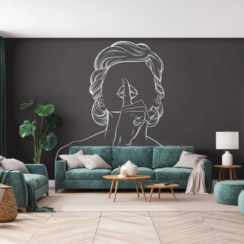 Fototapeta Premium Sand - Krása rozkvétá v tichu - Žena, Výkres, Čára - 350x256 cm