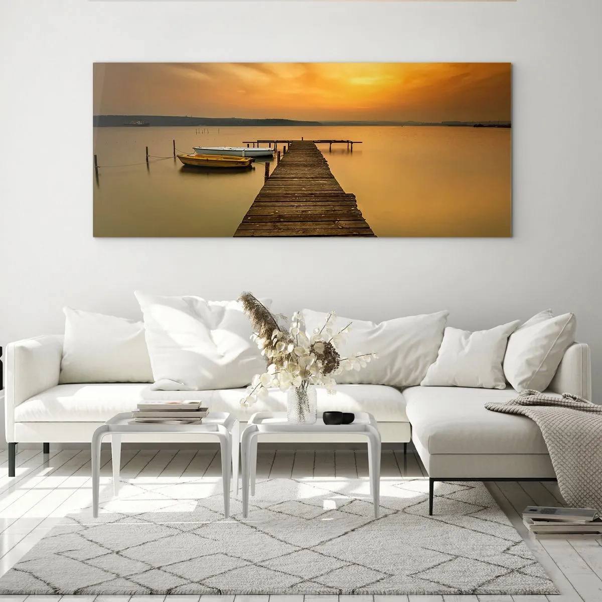 Obraz na skle - Otevřu ti zlaté nebe - 100x40 cm