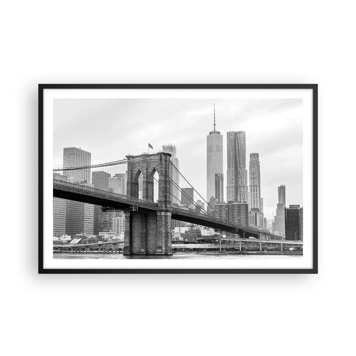 Plakát v černém rámu - Newyorské zázraky - 91x61 cm