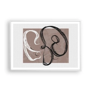 Plakát v bílém rámu - Kompozice – hledání úplnosti - 100x70 cm