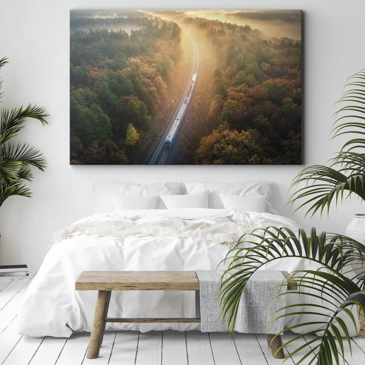 Obraz na plátně - Podzimní cesta - 100x70 cm