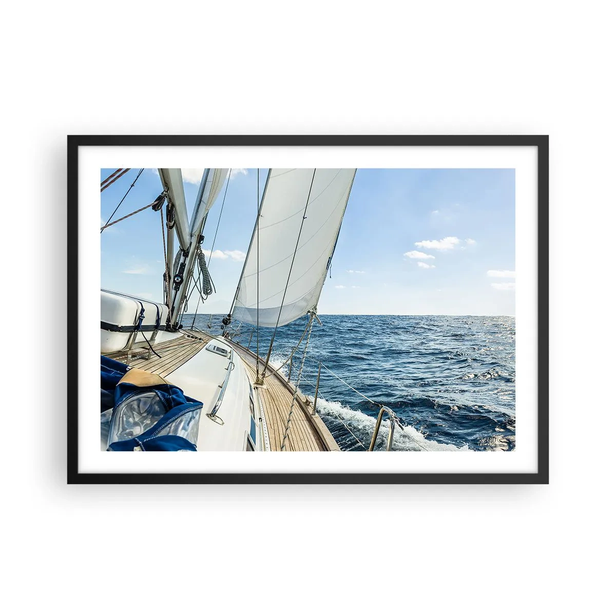 Plakát v černém rámu - Ahoj, dobrodružství - 70x50 cm