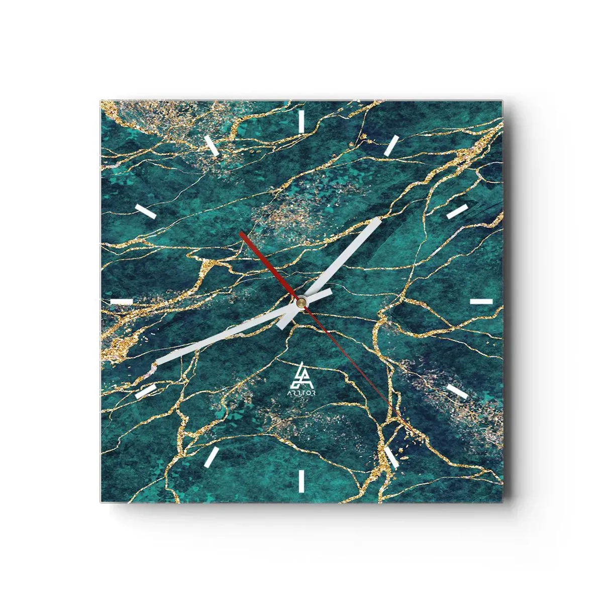 Nástěnné hodiny - Zlatá žíla - 40x40 cm