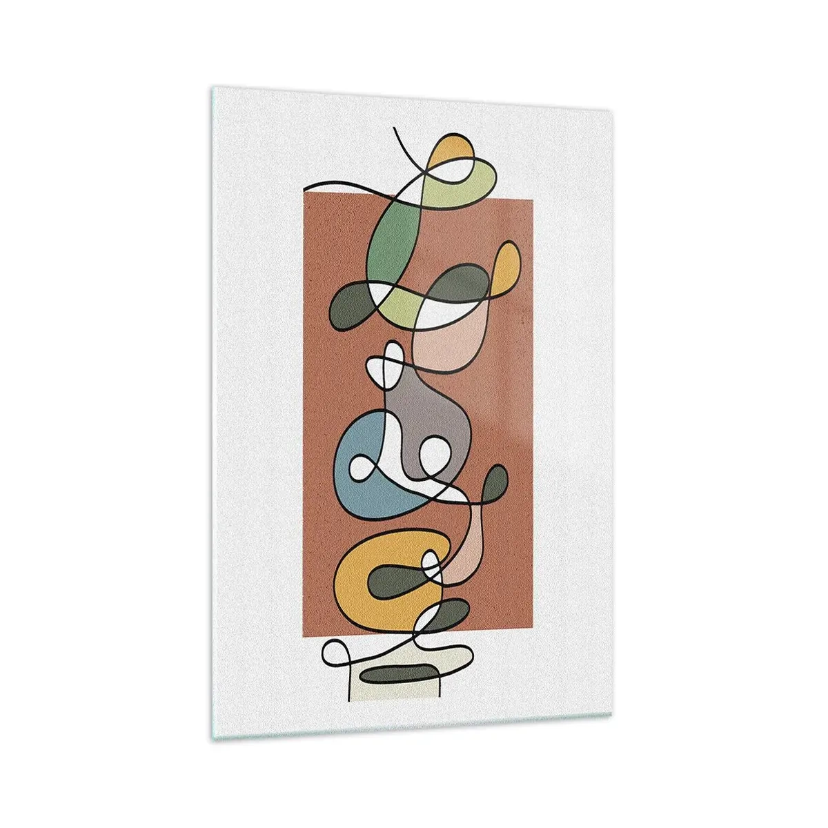 Obraz na skle - Abstrakce: barevné dovádění - 70x100 cm