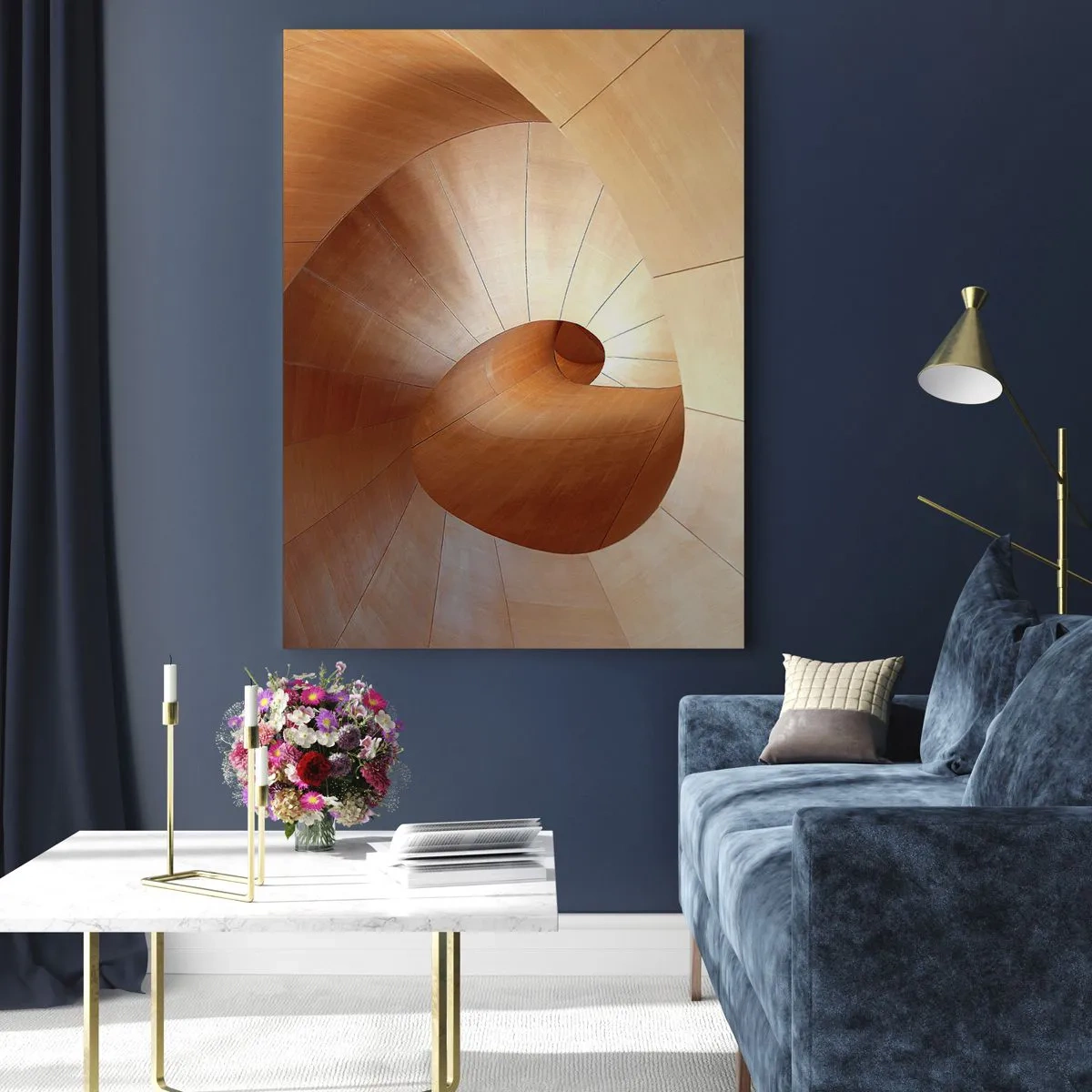 Obraz na skle - Architektonická serpentina - 50x70 cm