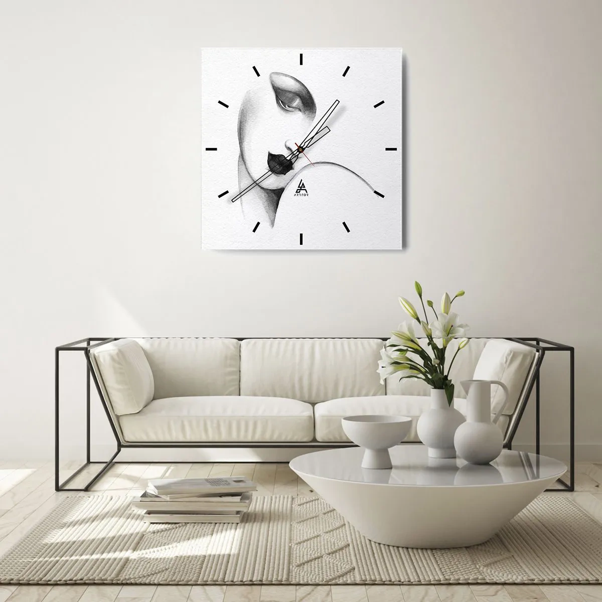 Nástěnné hodiny - Ve stylu Lempické - 30x30 cm