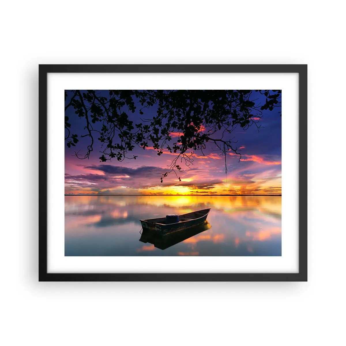 Plakát v černém rámu - „Zdá se, že visíš uprostřed nebe…“ - 50x40 cm