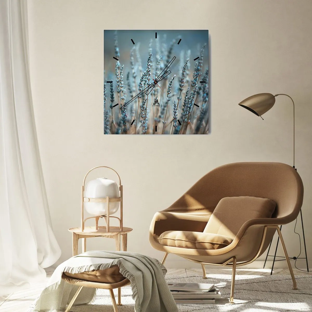 Nástěnné hodiny - Voňavý lán - 40x40 cm