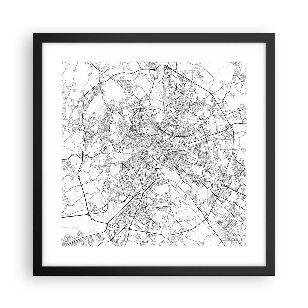 Plakát v černém rámu - Římský kruh - 40x40 cm