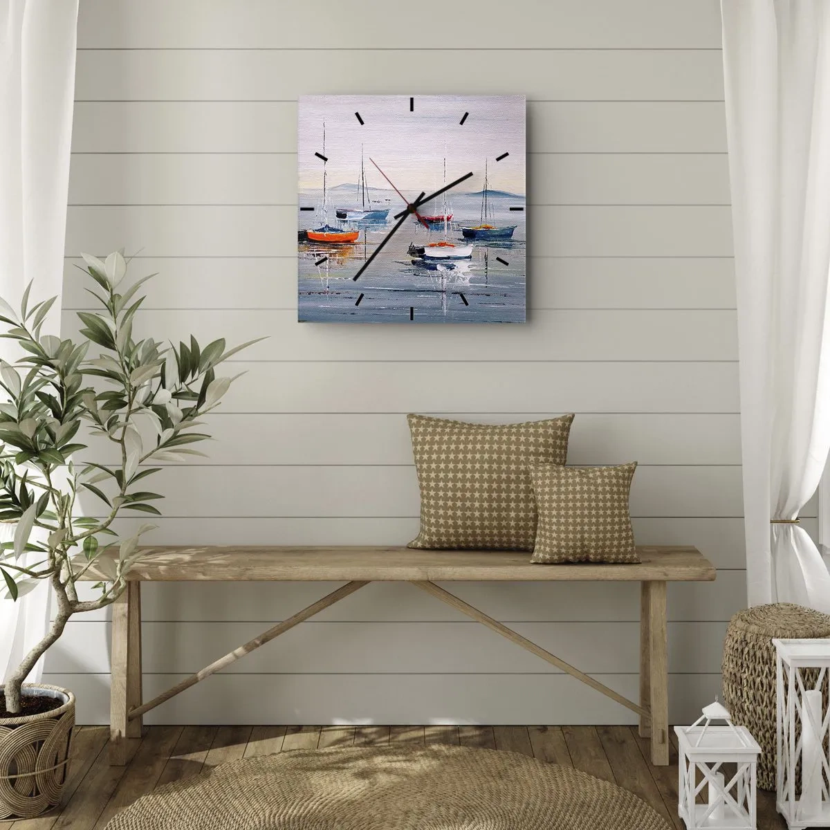 Nástěnné hodiny - Zasloužený odpočinek - 30x30 cm