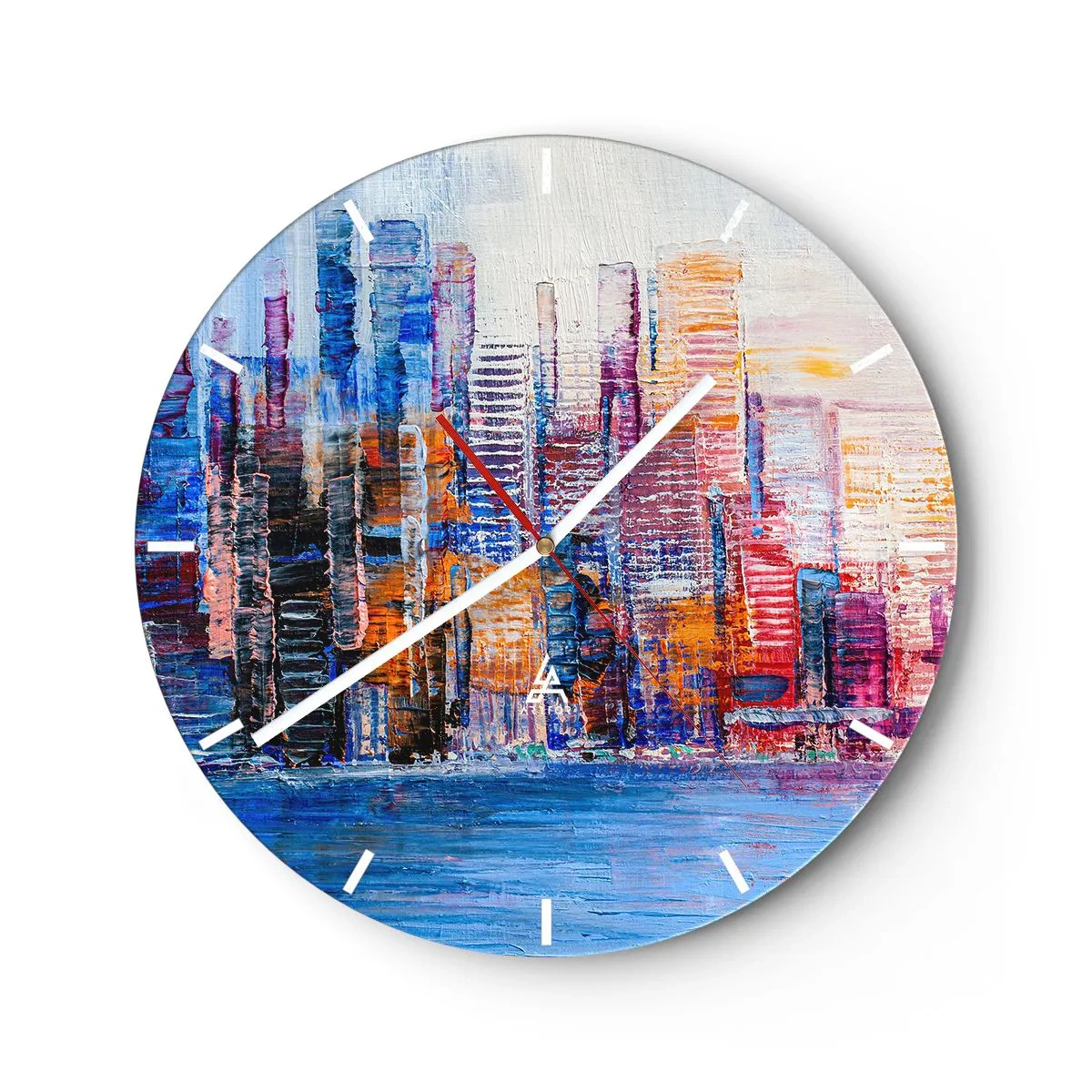 Nástěnné hodiny - Radostná metropole - 40x40 cm