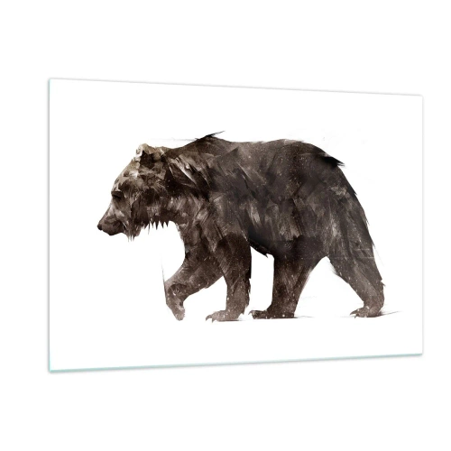 Obraz na skle - Vždy nosím opravdový kožich! - 120x80 cm