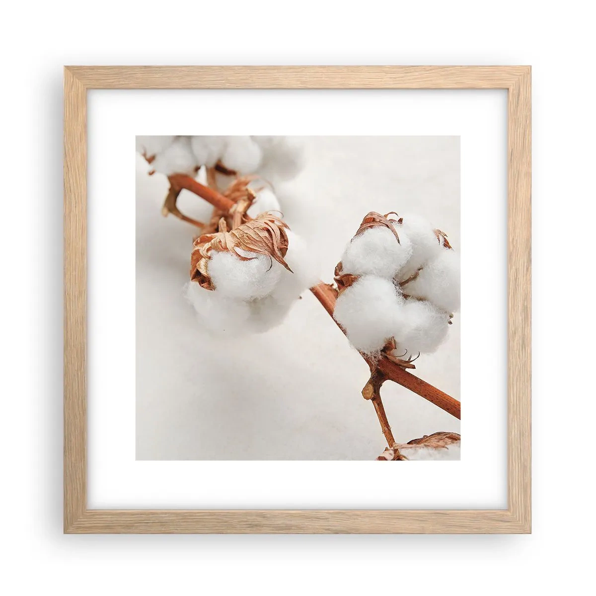 Plakát v rámu světlý dub - Jenom objímat - 30x30 cm