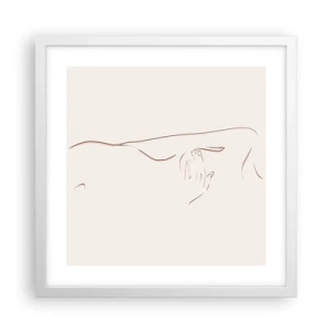 Plakát v bílém rámu - Tvar touhy - 40x40 cm