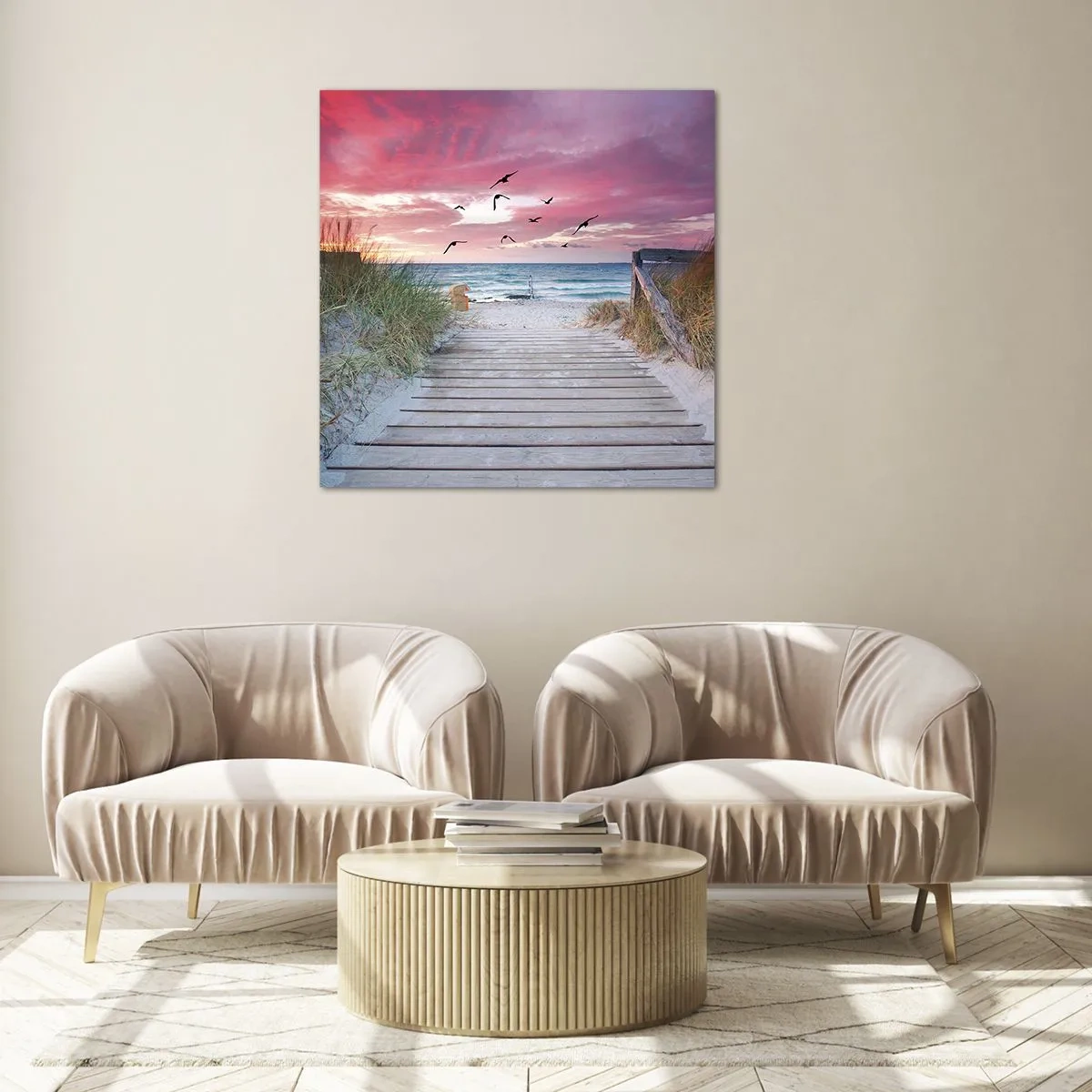 Obraz na skle - Baltská imprese - 70x70 cm