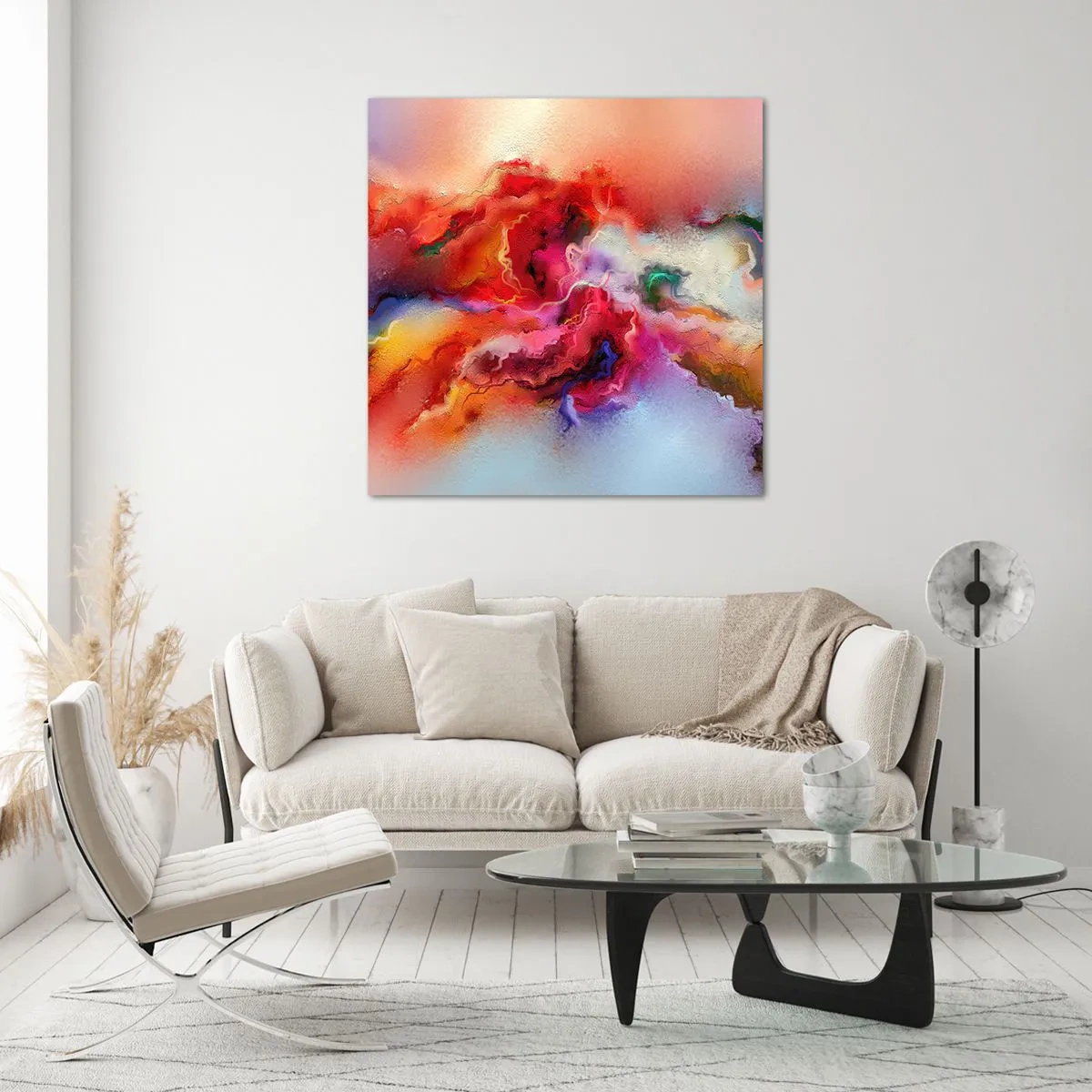 Obraz na skle - Jak zachytit sny - dým - 70x70 cm
