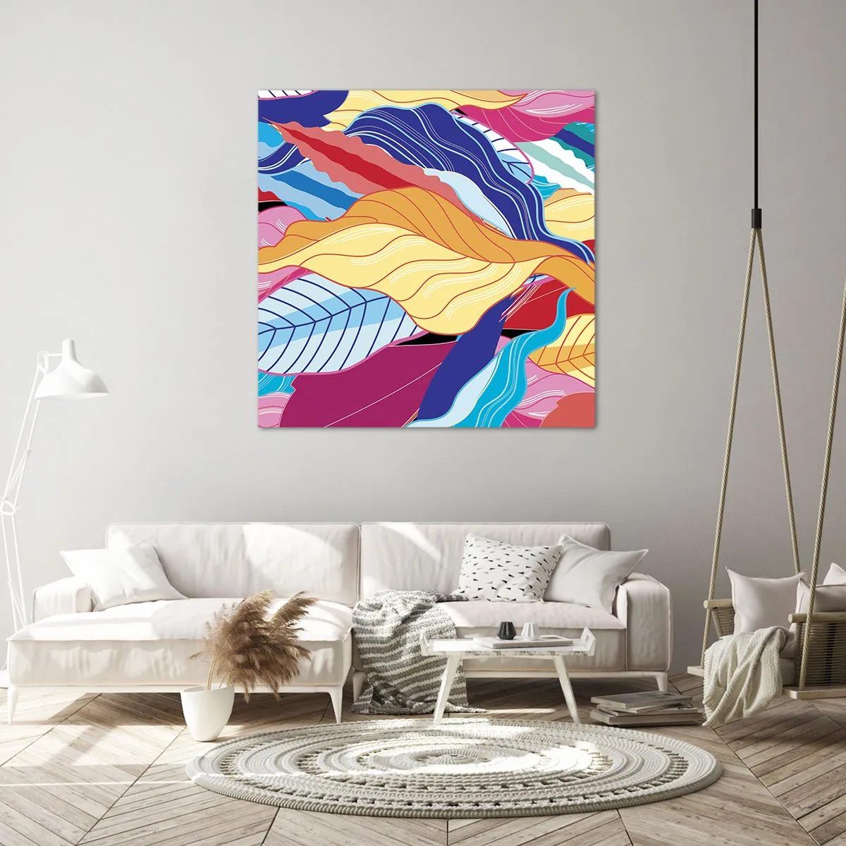 Obraz na plátně - Barevný nepořádek - 70x70 cm