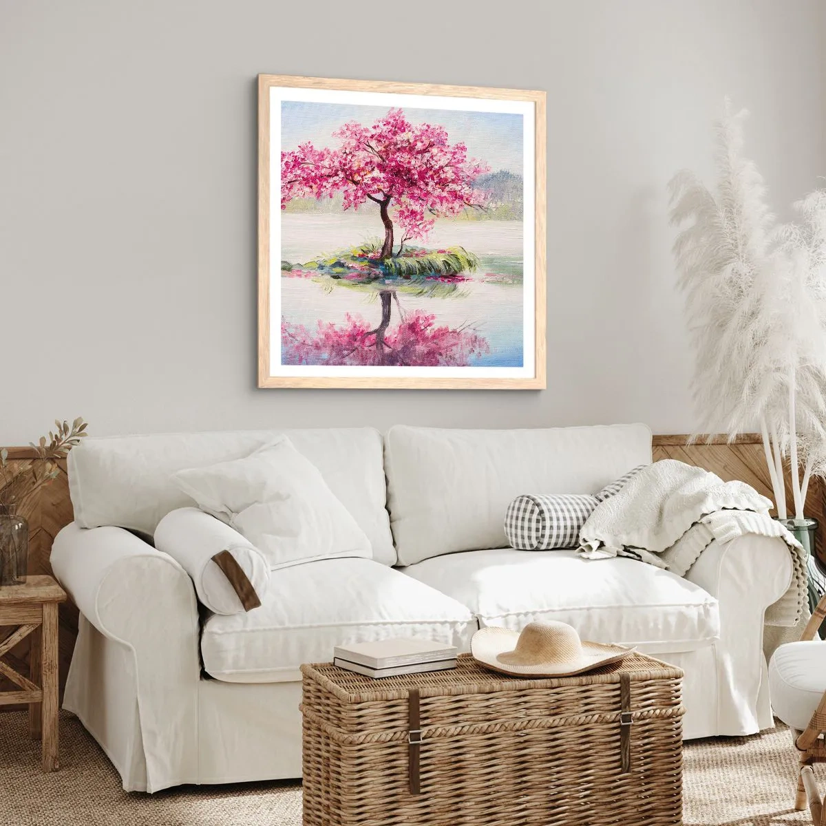 Plakát v rámu světlý dub - Svátek jara - 60x60 cm