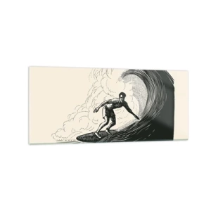 Obraz na skle - Král vln - 120x50 cm