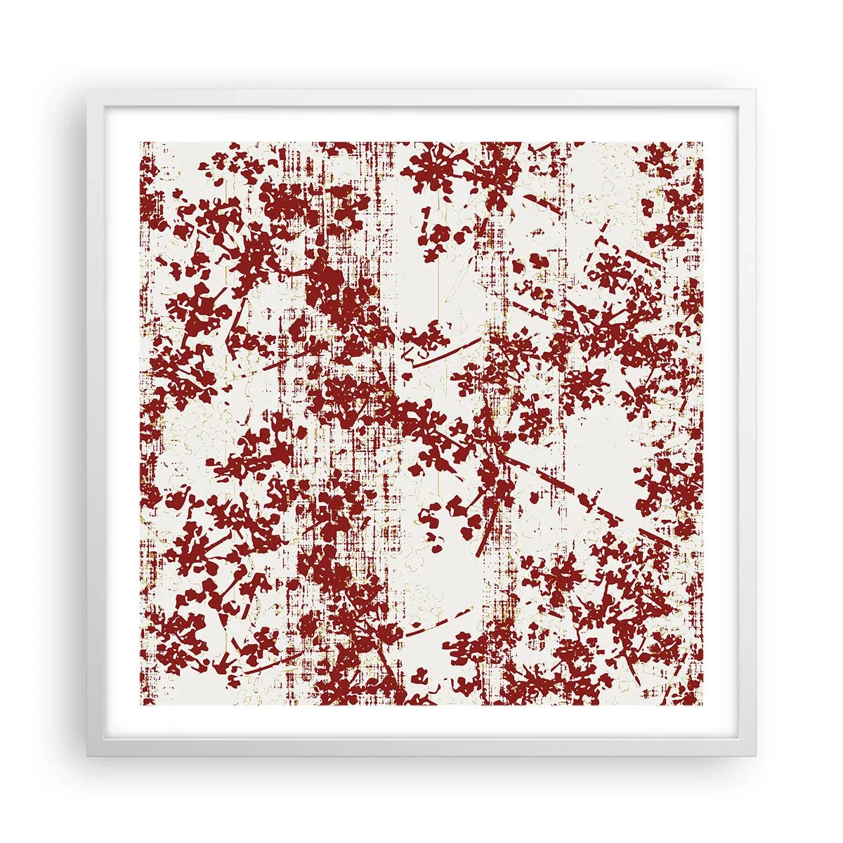Plakát v bílém rámu - Staré kaliko - 60x60 cm