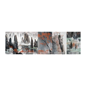 Vzor Fototapety Premium Canvas - Mocní strážci - Abstrakce, Fantazie, Krajina - 100x30 cm