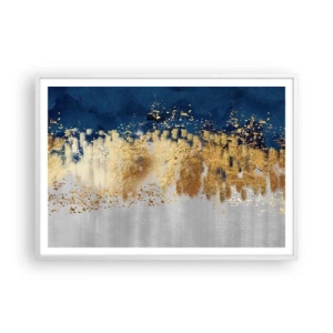 Plakát v bílém rámu - Moderní kompozice s jiskrou - 100x70 cm