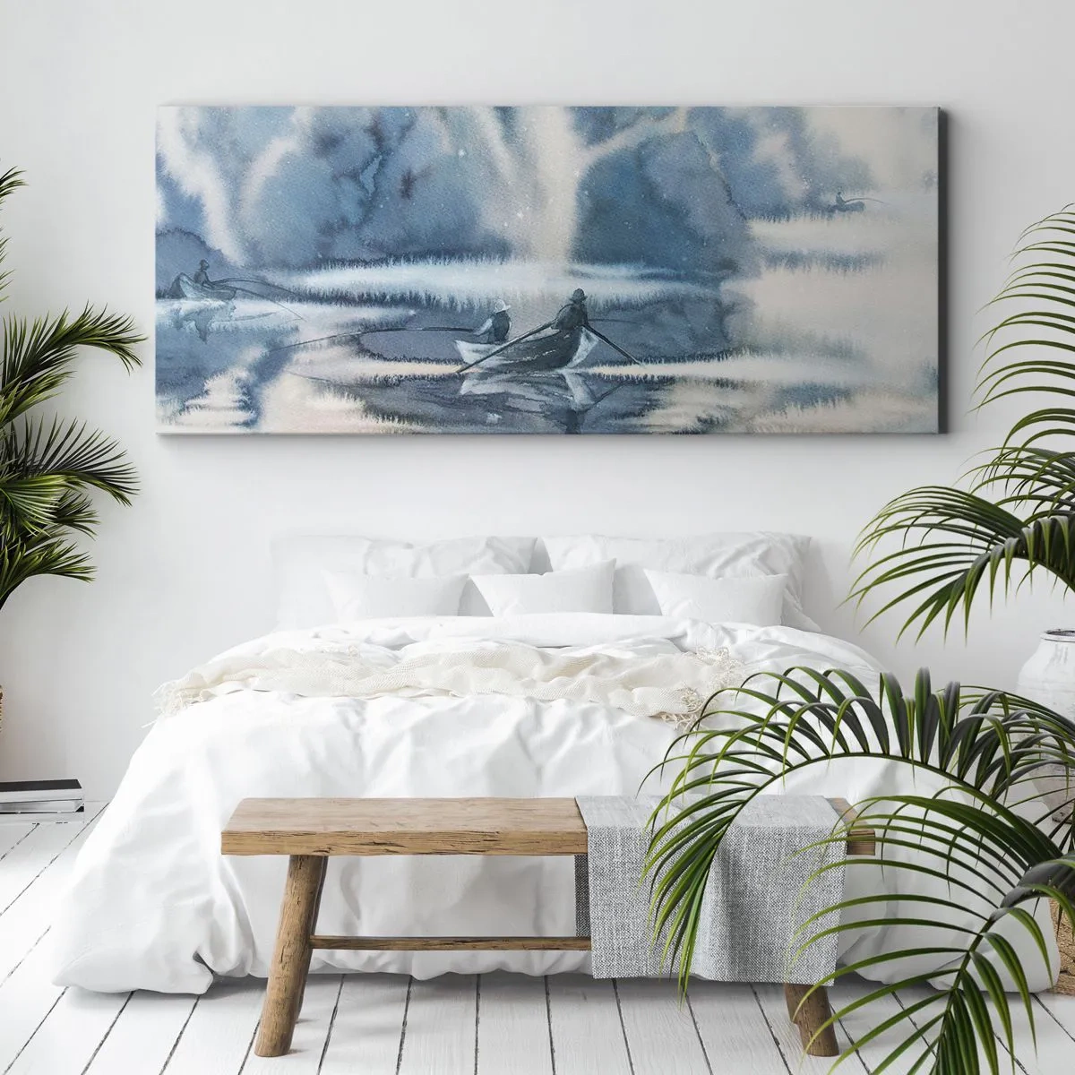 Obraz na plátně - Rybáři ve svém ráji - 100x40 cm