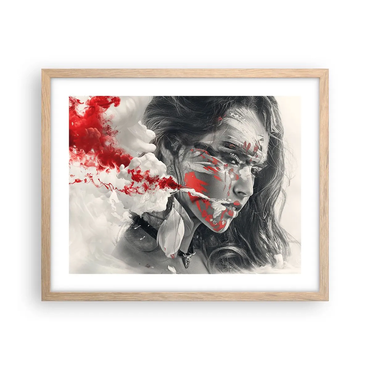 Plakát v rámu světlý dub - Ve spárech absurdity - 50x40 cm