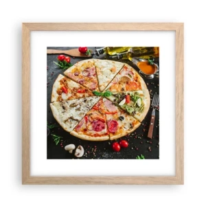 Plakát v rámu světlý dub - Vějíř chutí - 30x30 cm