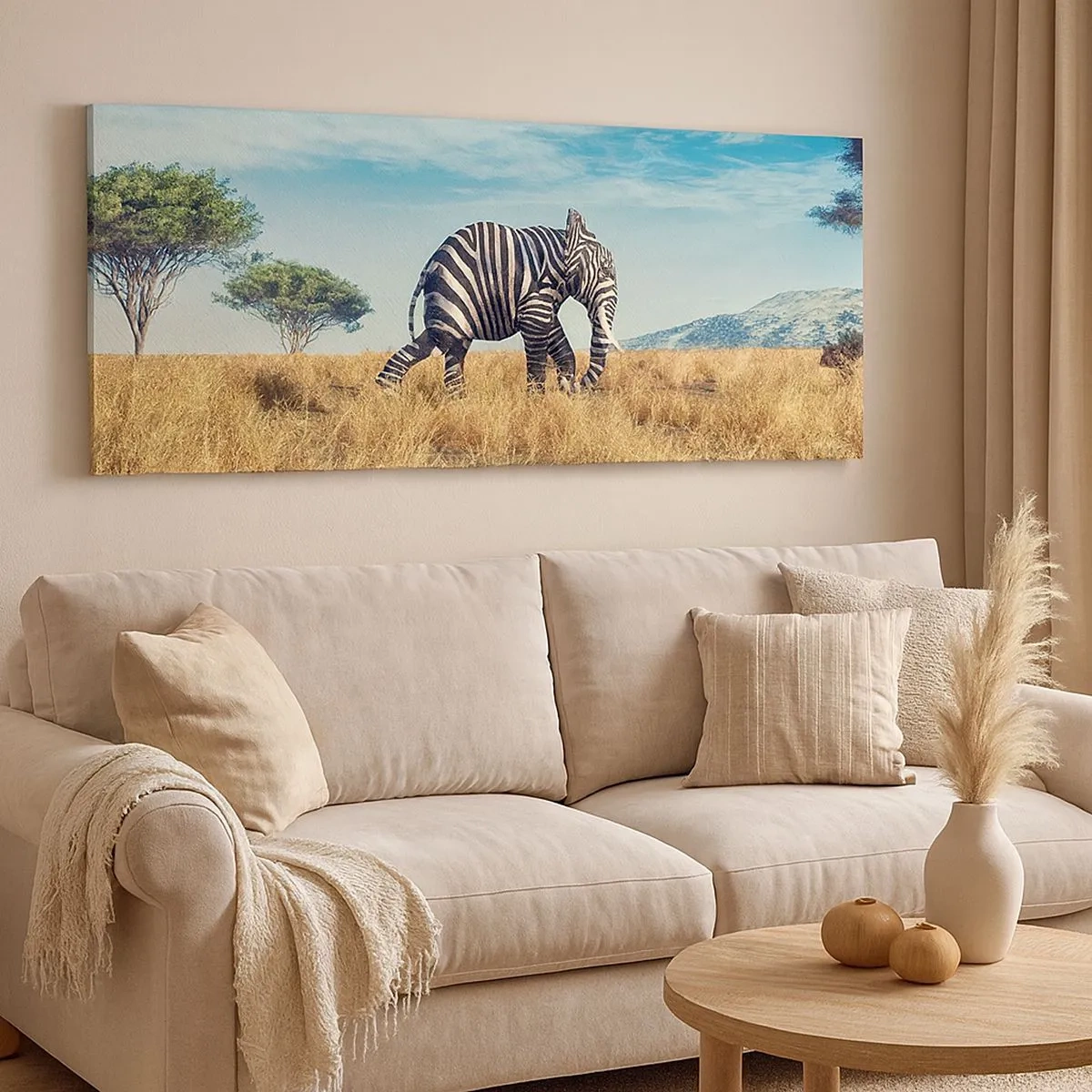 Obraz na plátně - Šedá už není v módě - 100x40 cm