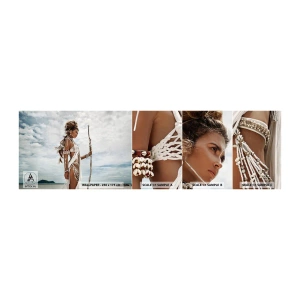 Vzor Fototapety Samolepicí Deluxe Sticker - Královna tropů - Žena, Etnické šaty, Kmen - 100x30 cm