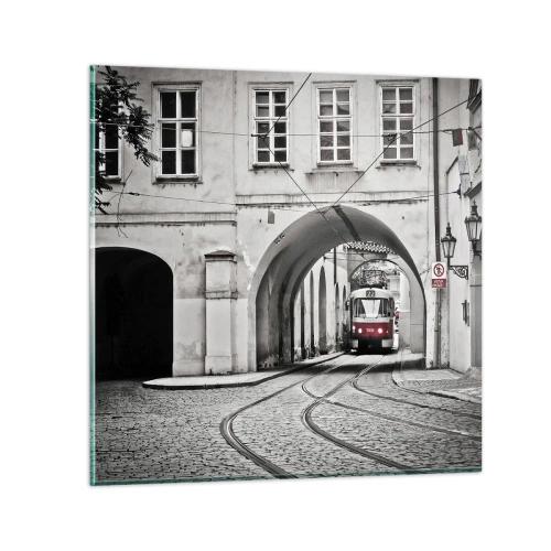 Obraz na skle - Městským labyrintem - 50x50 cm