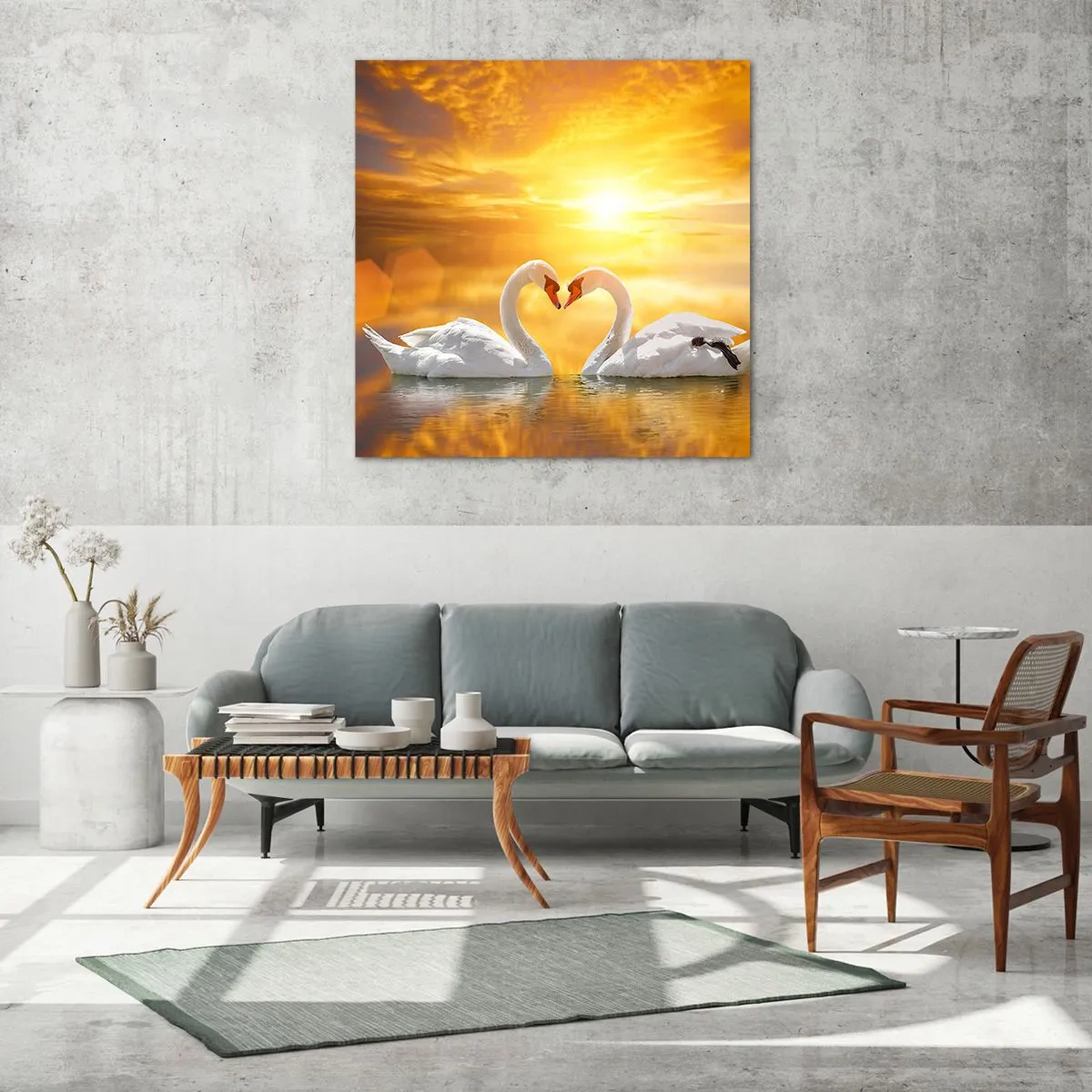 Obraz na skle - Srdce je nejkrásnější slovo světa… - 40x40 cm