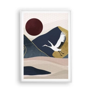 Plakát v bílém rámu - Opět uběhl další den - 70x100 cm