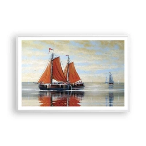 Plakát v bílém rámu - Pluj, námořníku… - 91x61 cm