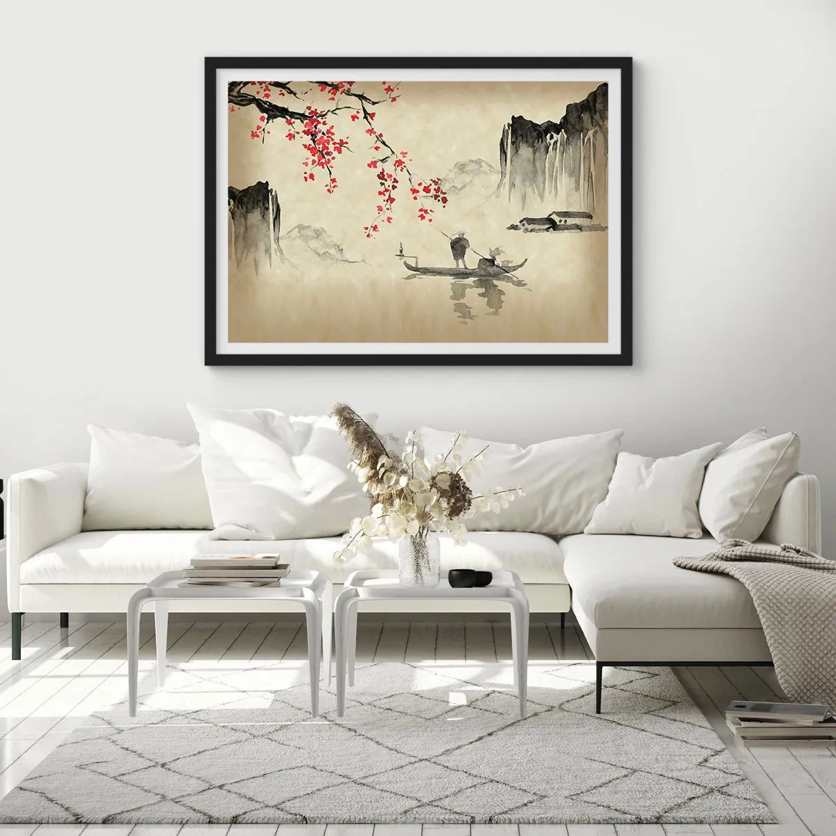 Plakát v černém rámu - V zemi kvetoucích třešní - 70x50 cm