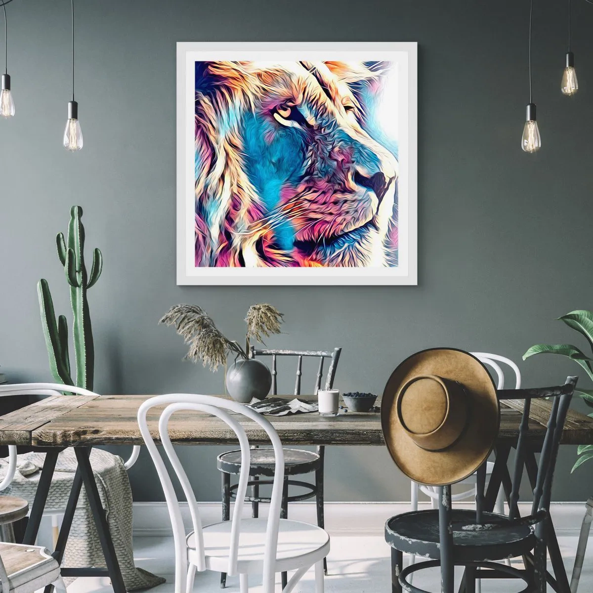 Plakát v bílém rámu - Moudrost přírody - 50x50 cm