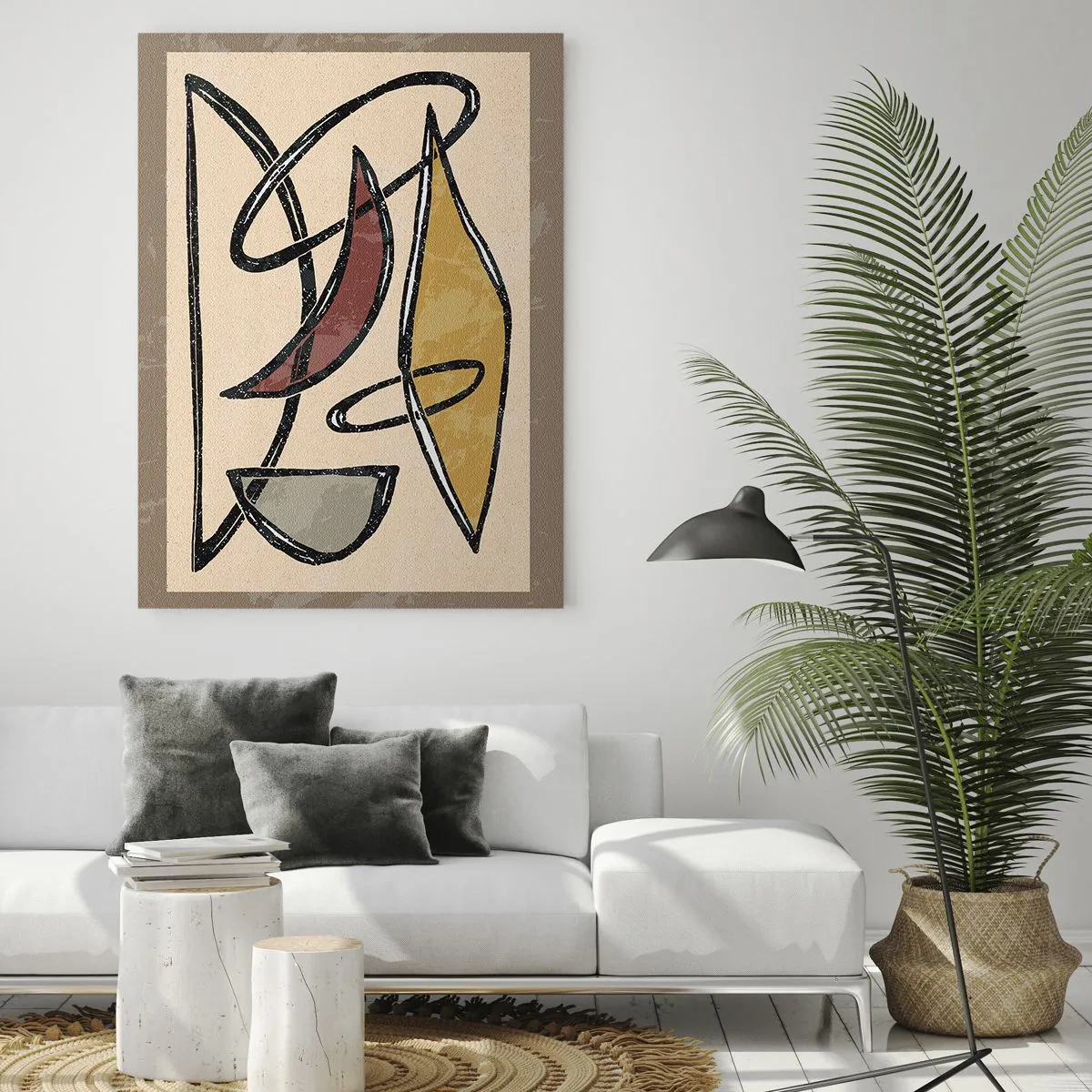 Obraz na skle - Kompozice – oblouky a ovály - 80x120 cm