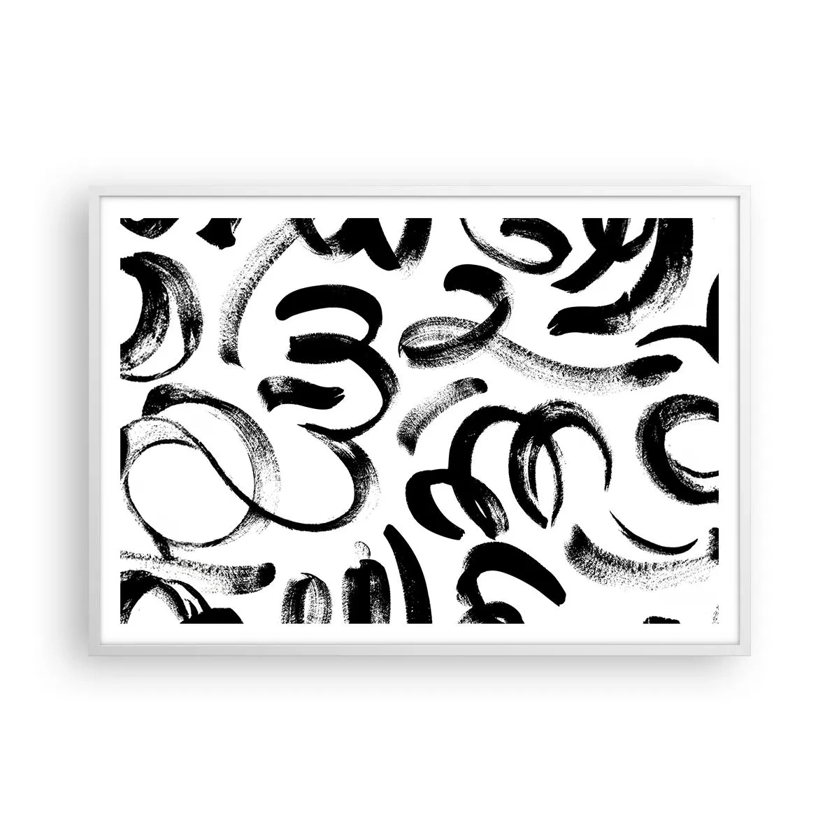 Plakát v bílém rámu - Černé na bílém - 100x70 cm