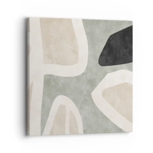 Obraz na plátně - Kompozice s černým motivem - 40x40 cm