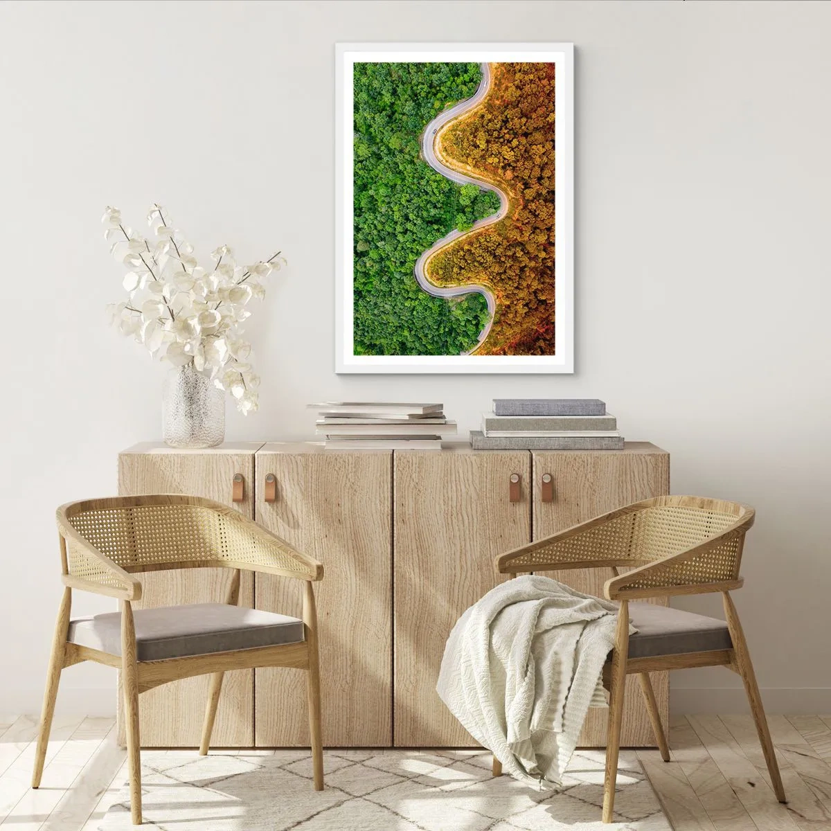 Plakát v bílém rámu - Hranice a průlomy - 40x50 cm