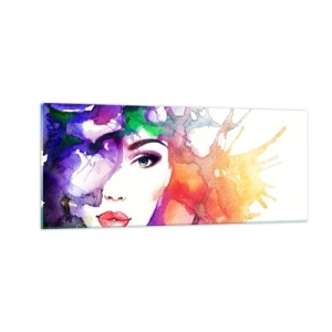 Obraz na skle - S hlavou v oblacích - 100x40 cm