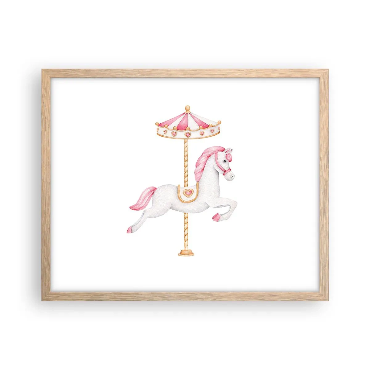 Plakát v rámu světlý dub - Vyrazil z kopýtka - 50x40 cm