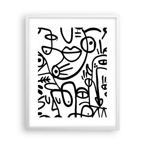 Plakát v bílém rámu - Tváře a přeludy - 40x50 cm