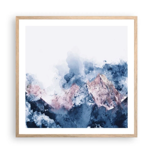 Plakát v rámu světlý dub - To jsou vrcholy! - 60x60 cm