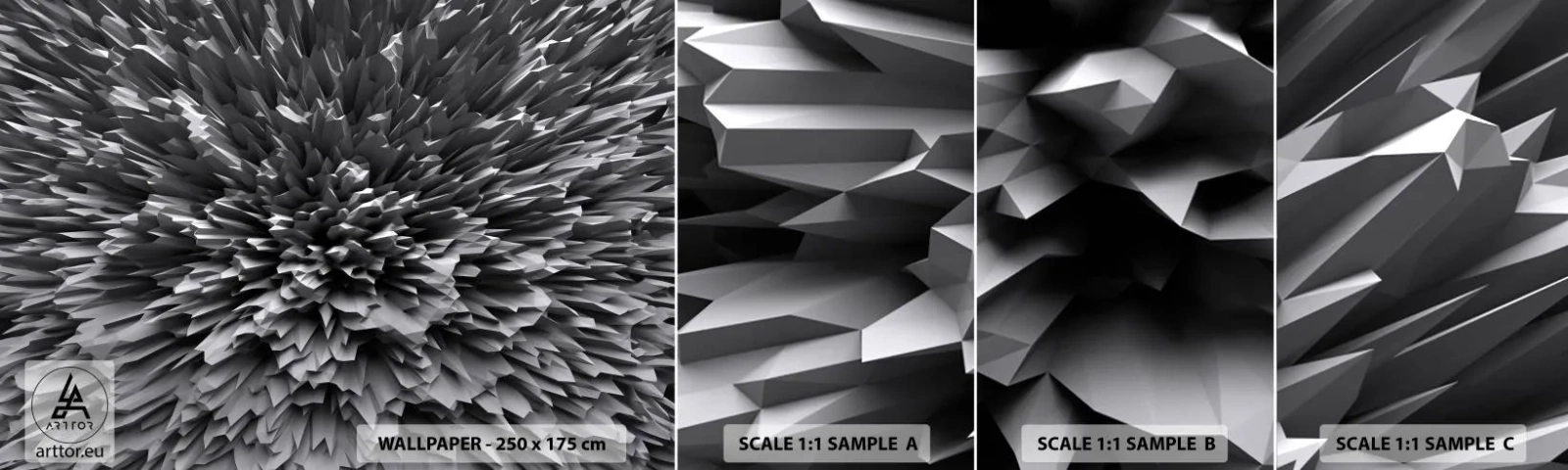 Vzor Fototapety Samolepicí Deluxe Sticker - Ostřejší to už nebude - 3D, Moderní, Trojrozměrný - 100x30 cm