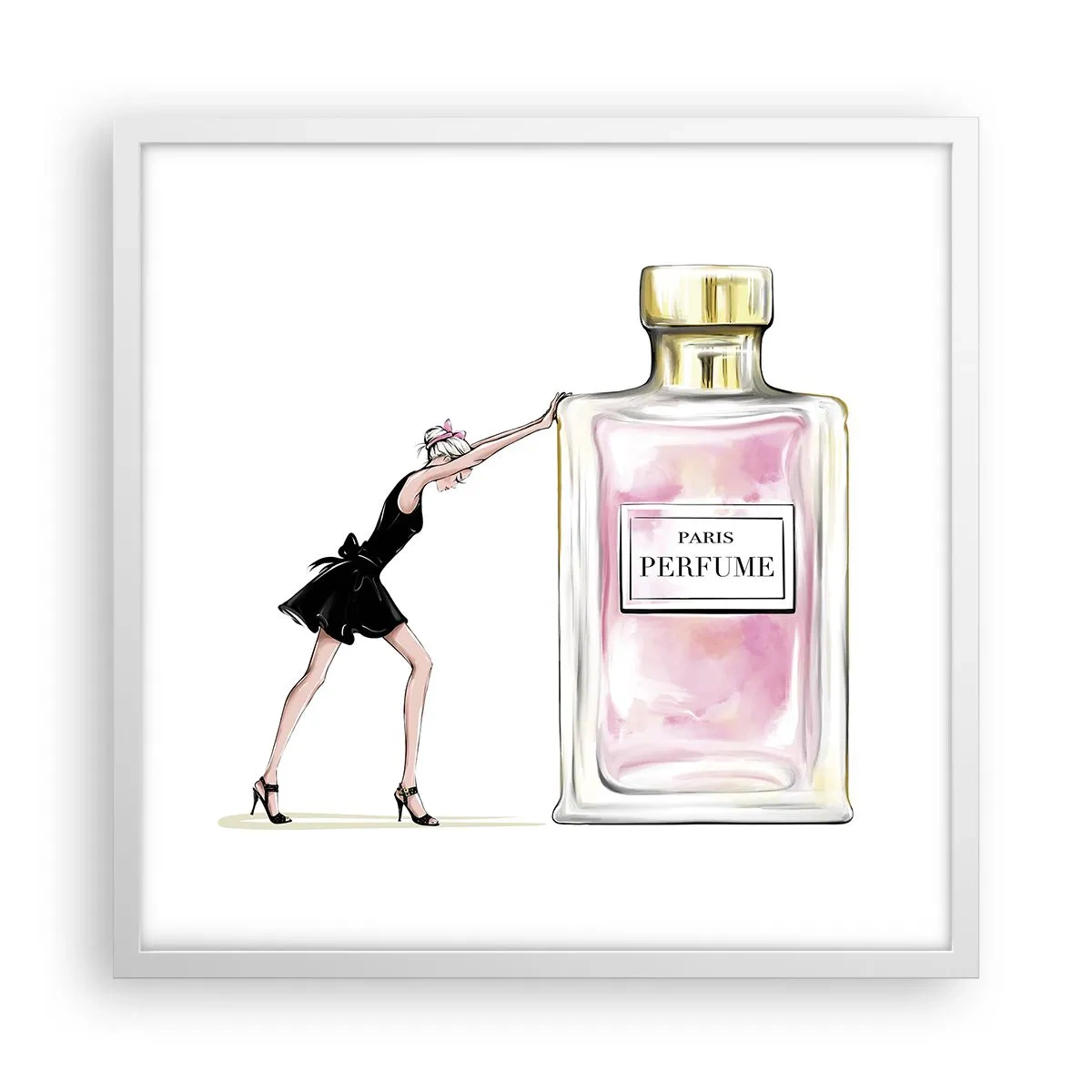 Plakát v bílém rámu - Podstata ženskosti - 50x50 cm