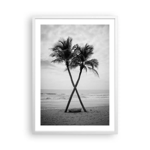 Plakát v bílém rámu - Něžná přítomnost - 50x70 cm