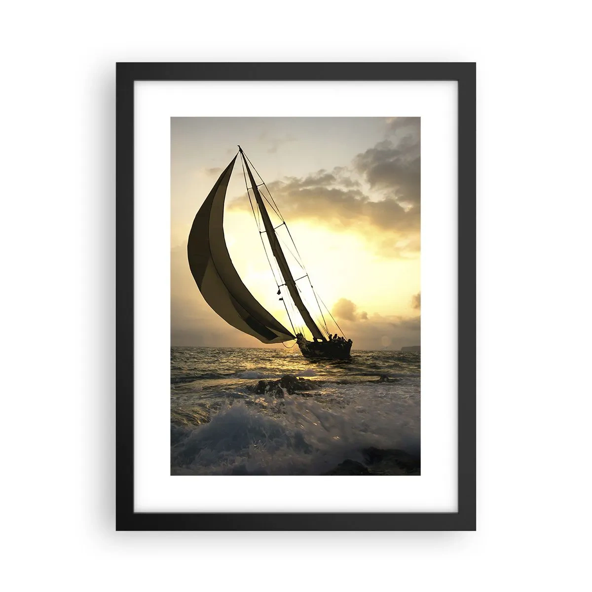 Plakát v černém rámu - S větrem a proti větru - 30x40 cm