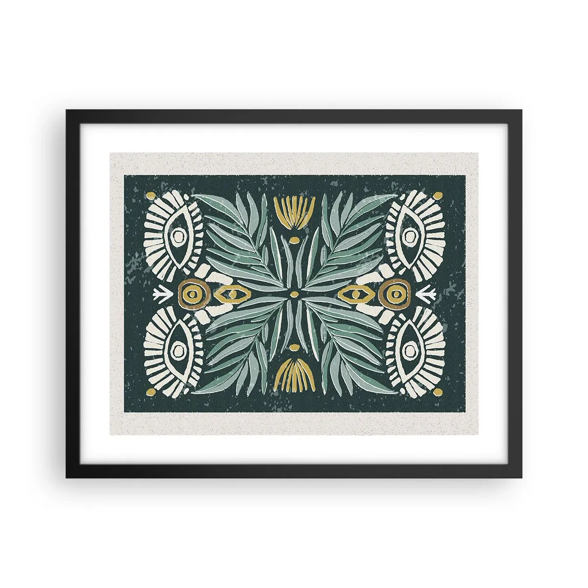 Plakát v černém rámu - Jako lidová vystřihovánka - 50x40 cm